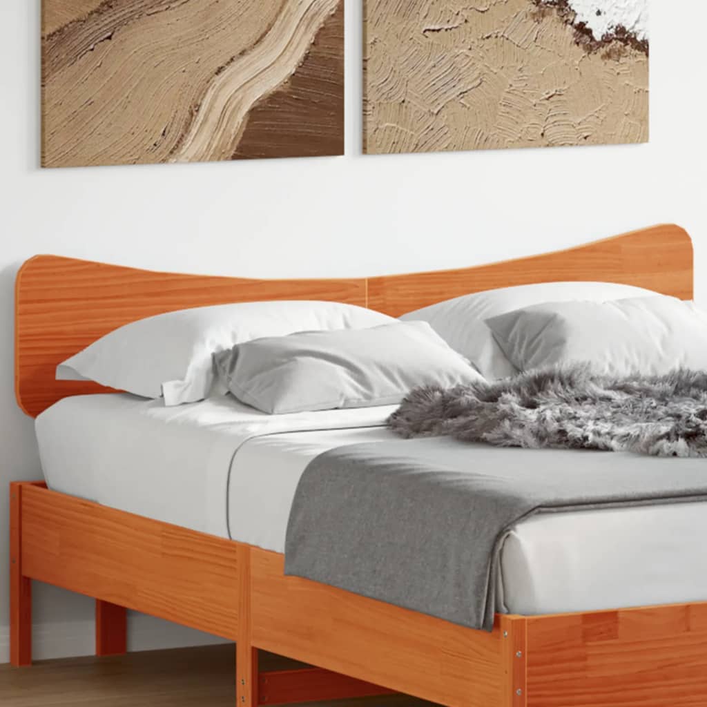 Headboard Wax Brown 150 cm Solid Wood Pine