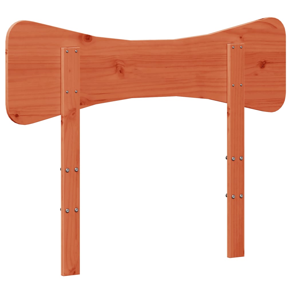 Headboard Wax Brown 90 cm Solid Wood Pine