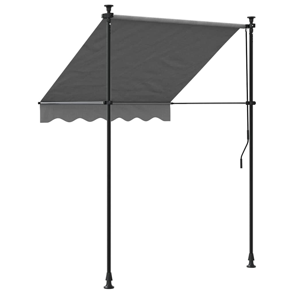 Retractable Awning Anthracite 150x150 cm Fabric and Steel