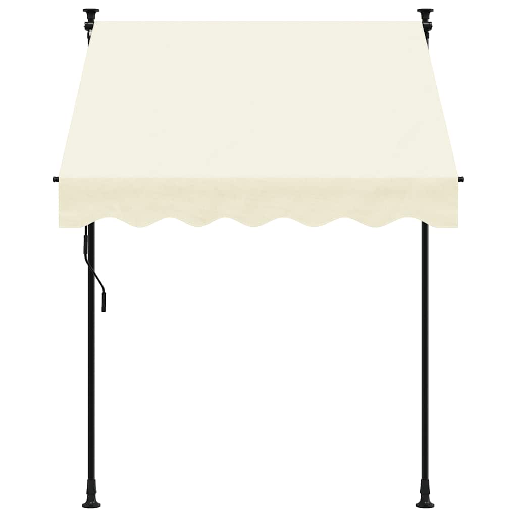 Retractable Awning Cream 150x150 cm Fabric and Steel