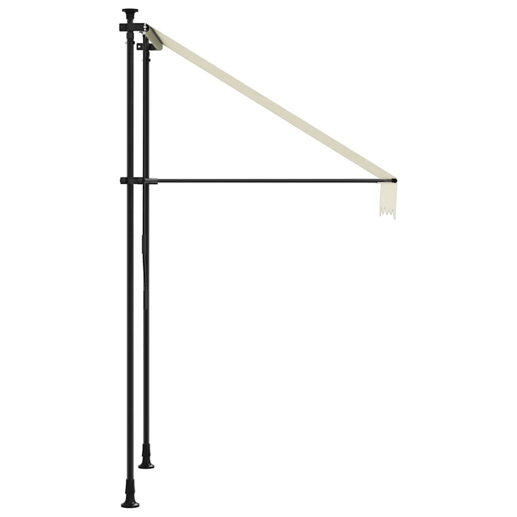 Retractable Awning Cream 150x150 cm Fabric and Steel