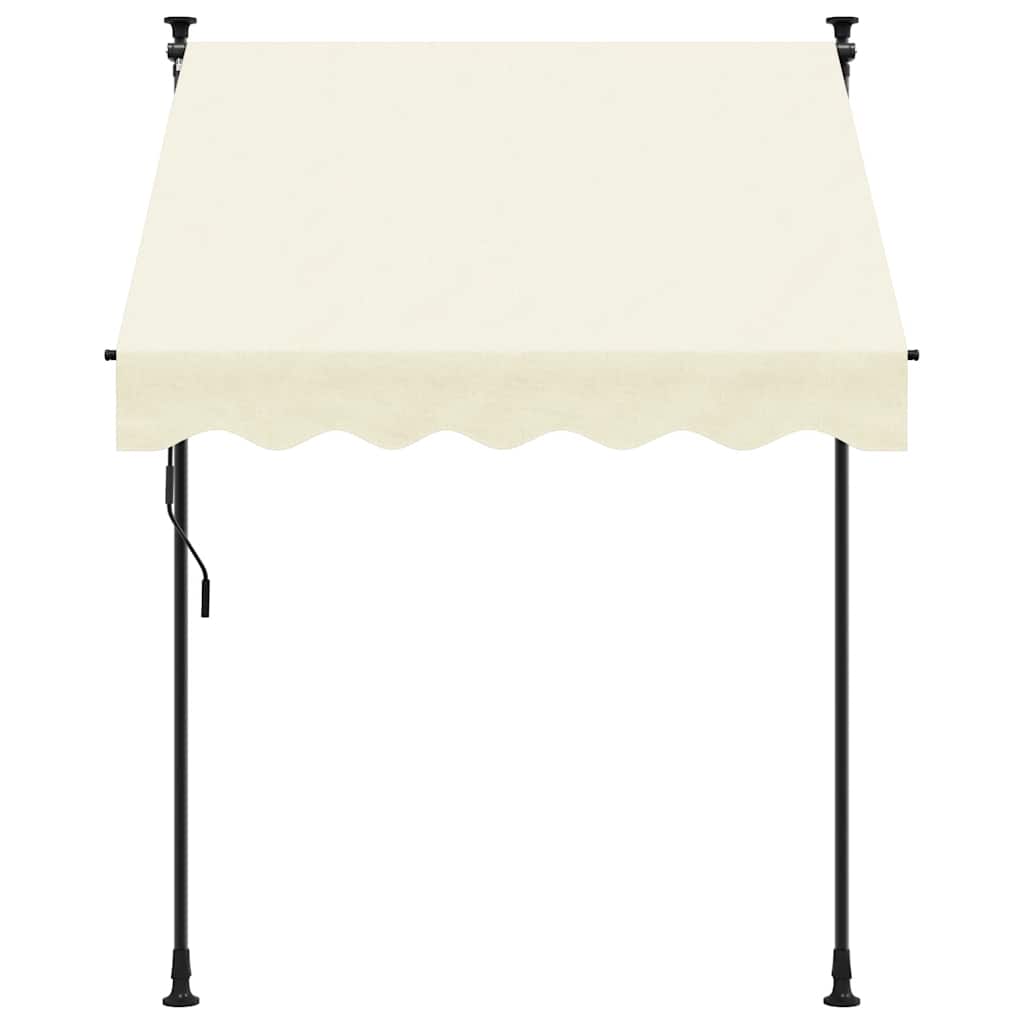 Retractable Awning Cream 200x115 cm Fabric and Steel