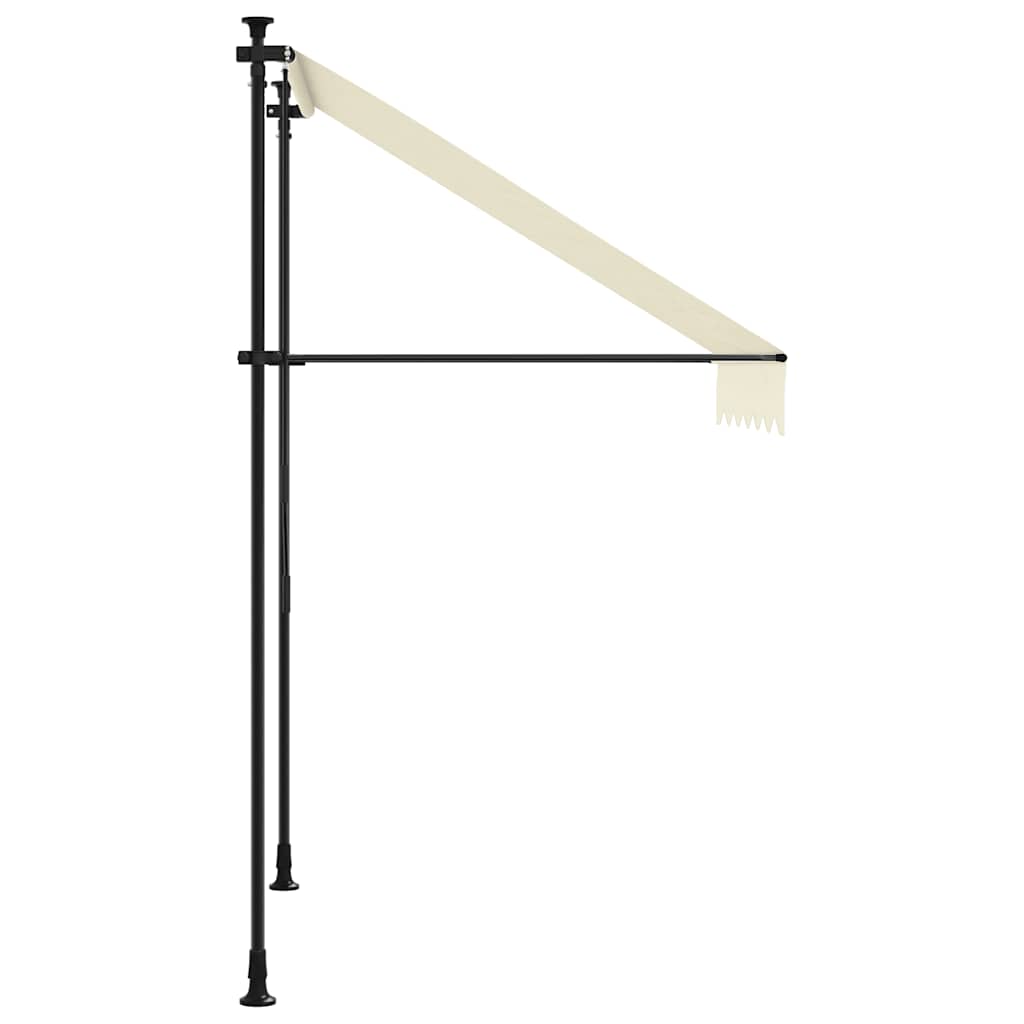 Retractable Awning Cream 200x115 cm Fabric and Steel
