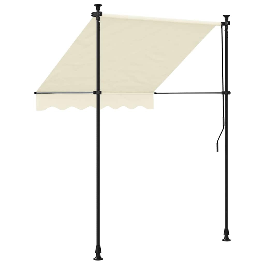 Retractable Awning Cream 200x115 cm Fabric and Steel