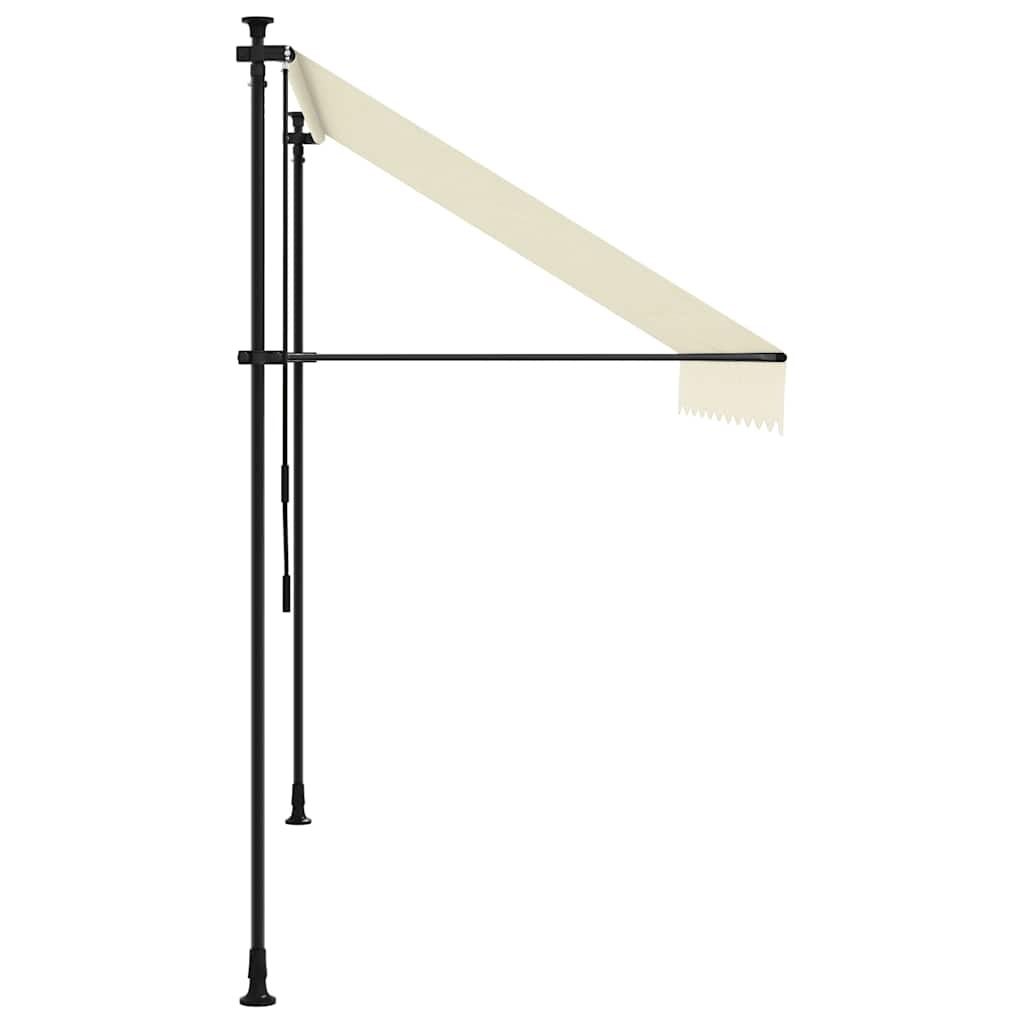 Retractable Awning Cream 300x150 cm Fabric and Steel