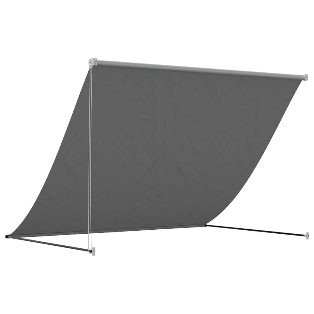 vidaXL Retractable Awning Anthracite 250x150 cm Fabric and Steel