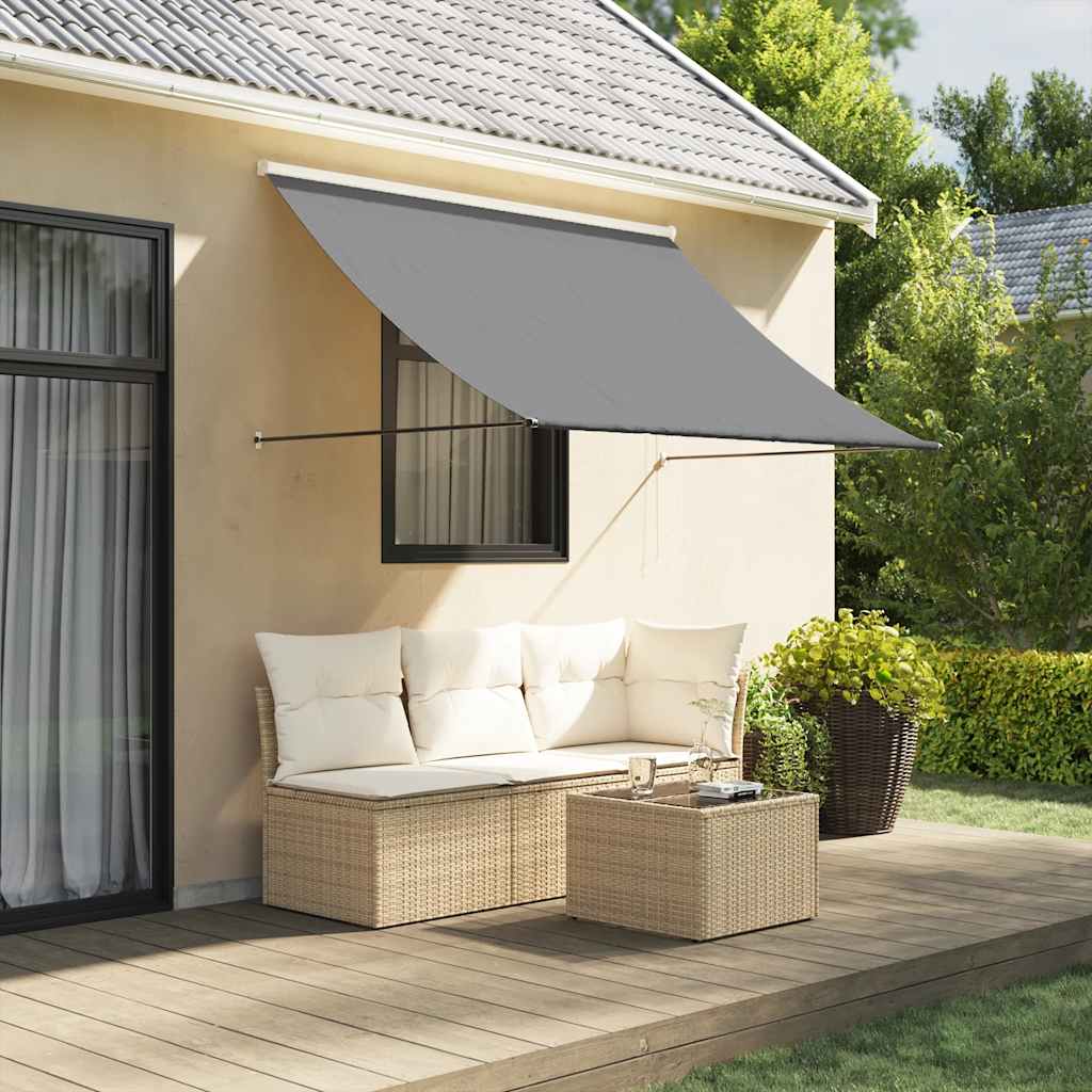 vidaXL Retractable Awning Anthracite 250x150 cm Fabric and Steel