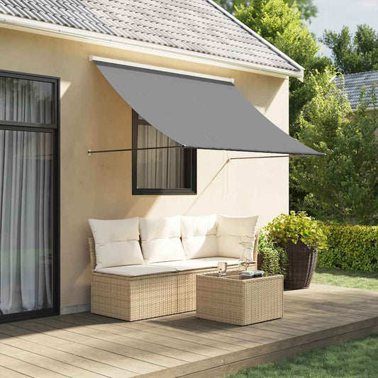 vidaXL Retractable Awning Anthracite 250x150 cm Fabric and Steel