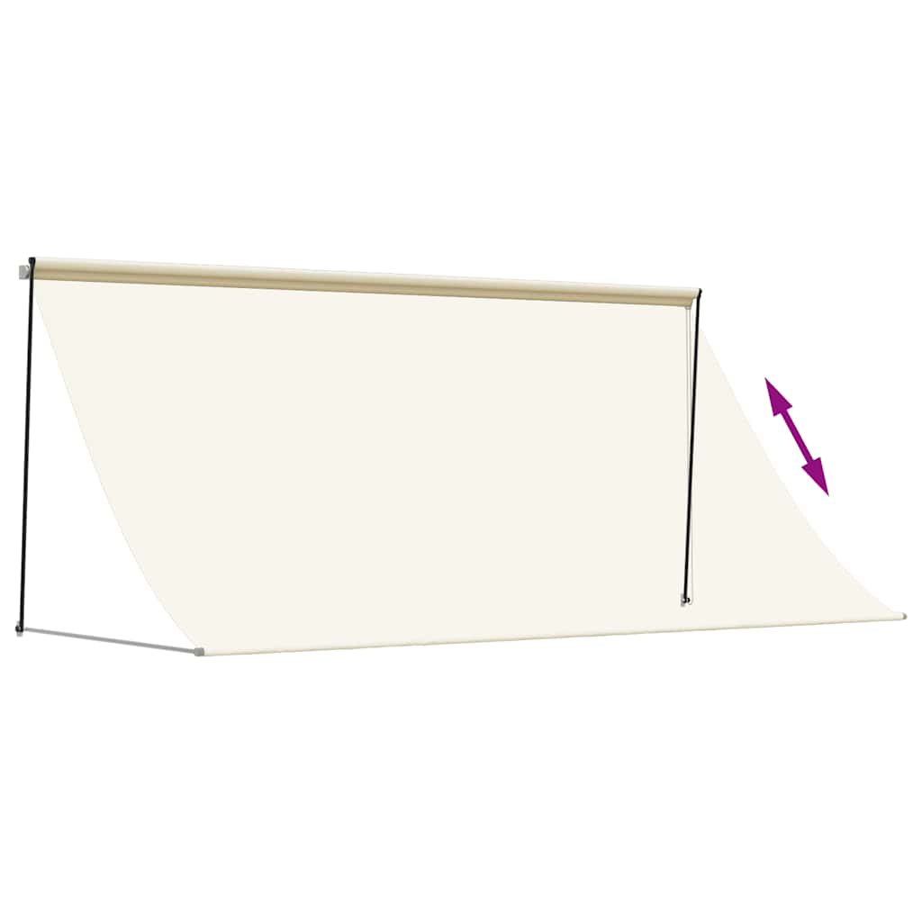 Retractable Awning Cream 300x150 cm Fabric and Steel