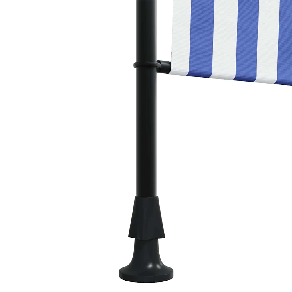 Outdoor Roller Blind Blue and White 100x270 cm Fabric&Steel