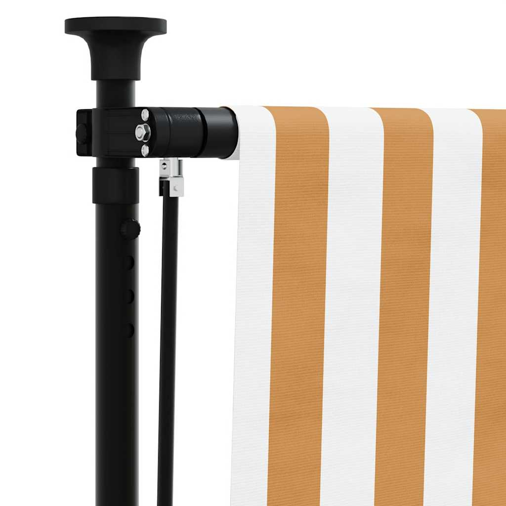 Outdoor Roller Blind Orange and White 100x270 cm Fabric&Steel