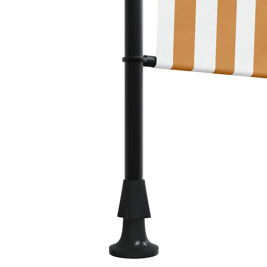 Outdoor Roller Blind Orange and White 100x270 cm Fabric&Steel