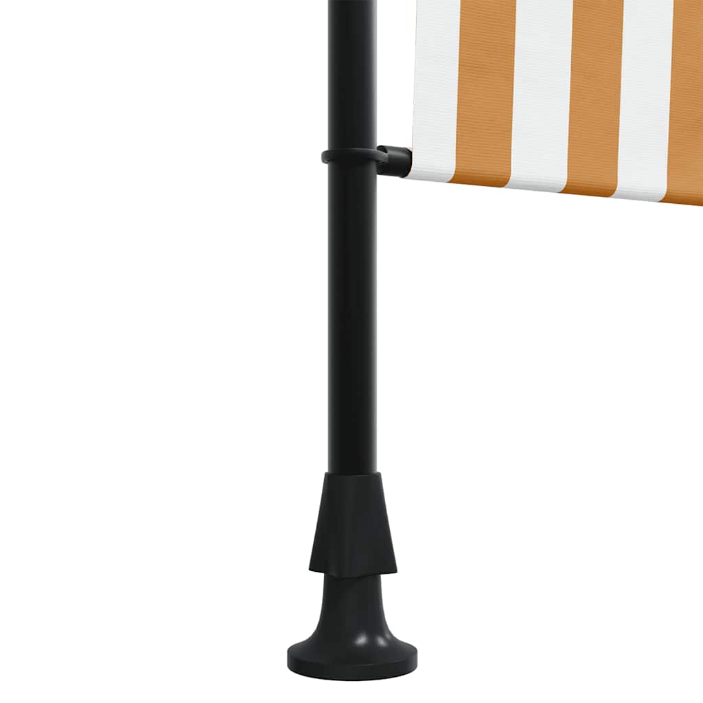 Outdoor Roller Blind Orange and White 150x270 cm Fabric&Steel