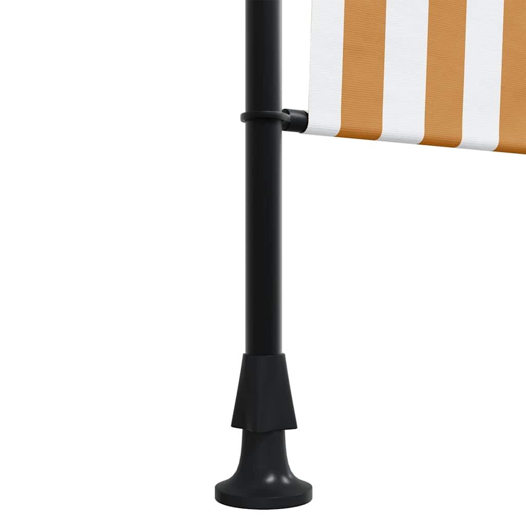 Outdoor Roller Blind Orange and White 200x270 cm Fabric&Steel