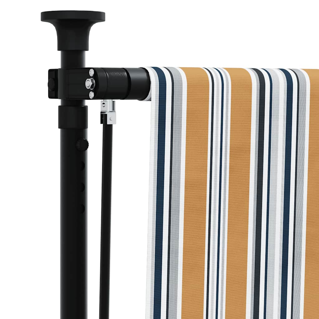 Outdoor Roller Blind Yellow and White 100x270 cm Fabric&Steel