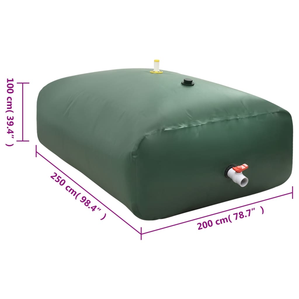 vidaXL Water Tank with Tap Foldable 5000 L PVC