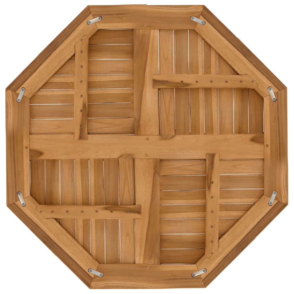 vidaXL Table Top 80x80x2.5 cm Octagonal Solid Wood Teak