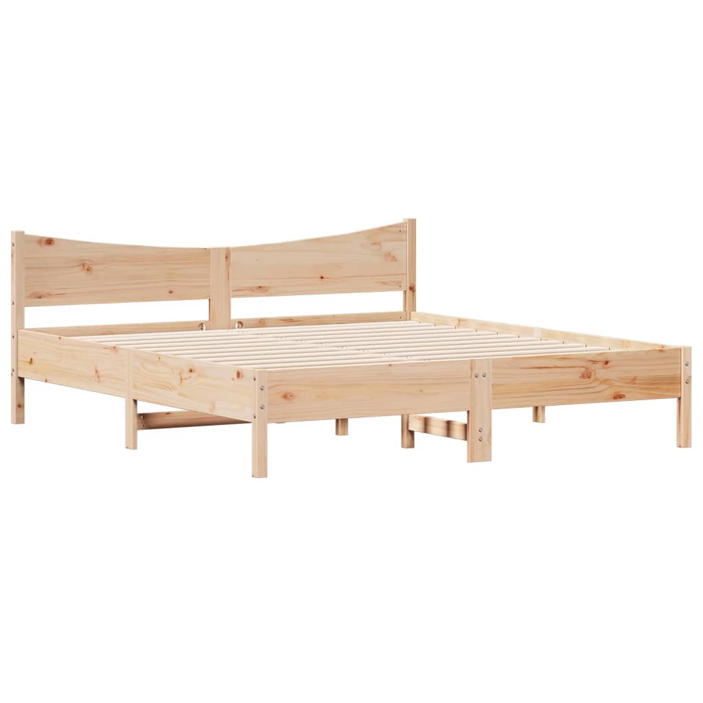 vidaXL Bed Frame without Mattress 200x200 cm Solid Wood Pine