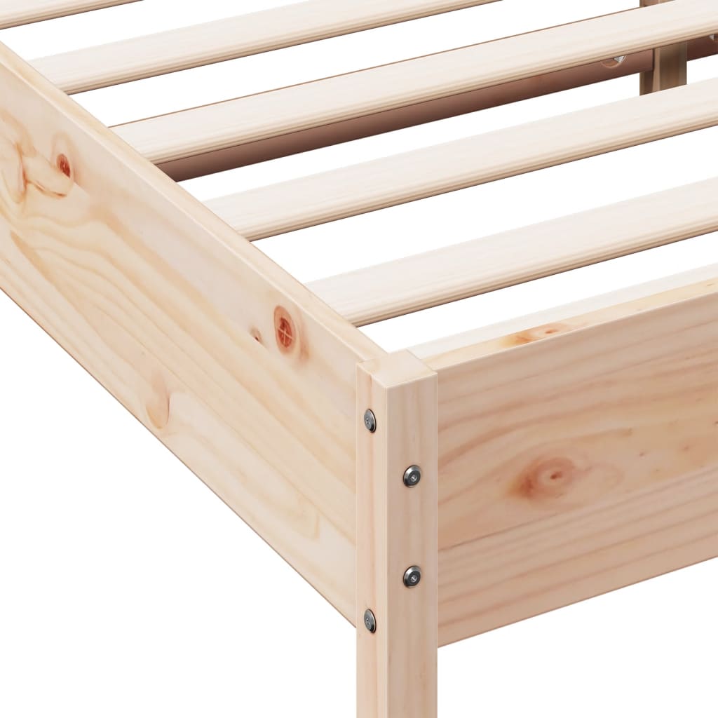 vidaXL Bed Frame without Mattress 200x200 cm Solid Wood Pine