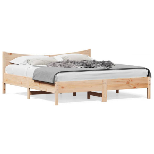 vidaXL Bed Frame without Mattress 200x200 cm Solid Wood Pine