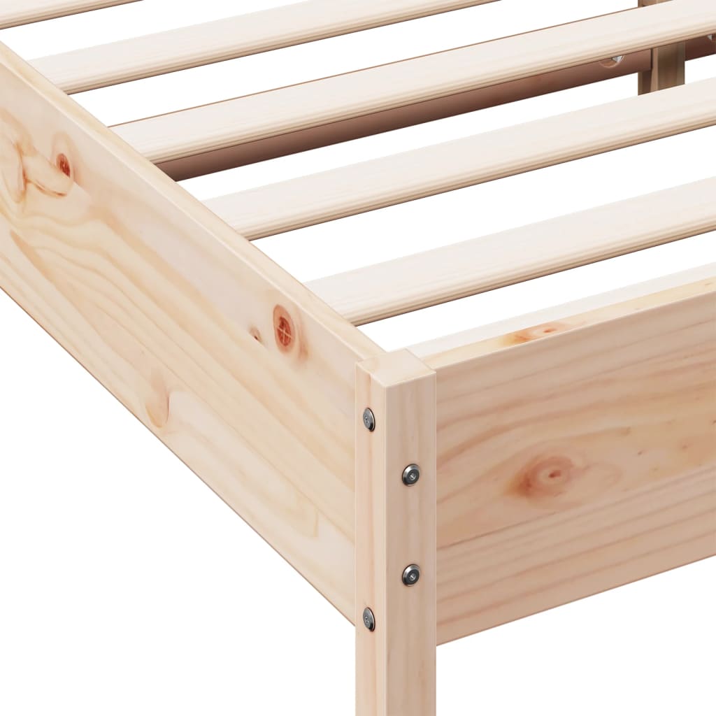 vidaXL Bed Frame without Mattress 180x200 cm Super King Solid Wood Pine