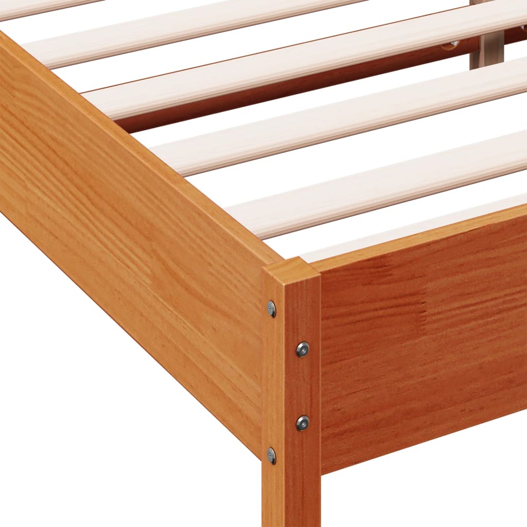 vidaXL Bed Frame without Mattress Wax Brown 180x200 cm Super King Solid Wood Pine