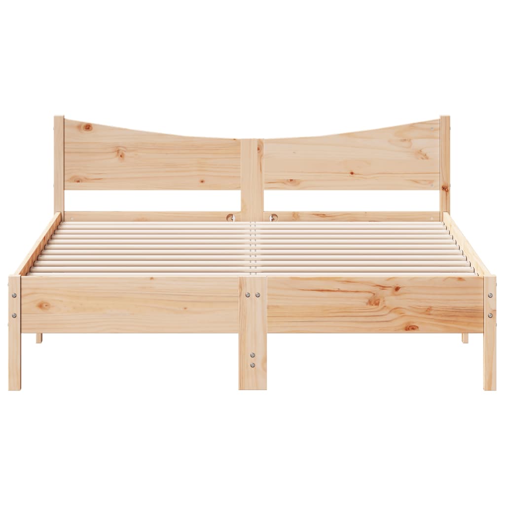 Bed Frame without Mattress 160x200 cm Solid Wood Pine