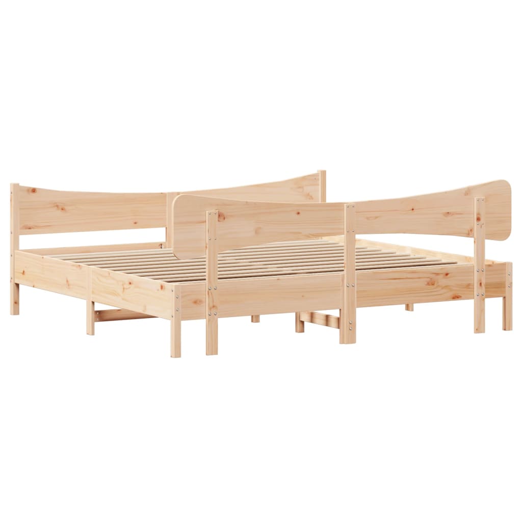 vidaXL Bed Frame without Mattress 180x200 cm Super King Solid Wood Pine