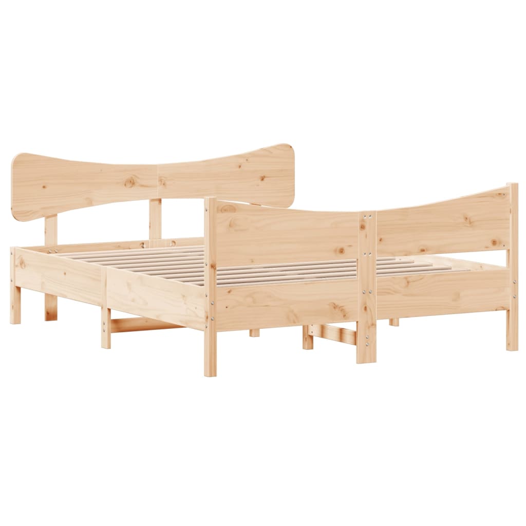 vidaXL Bed Frame without Mattress 160x200 cm Solid Wood Pine