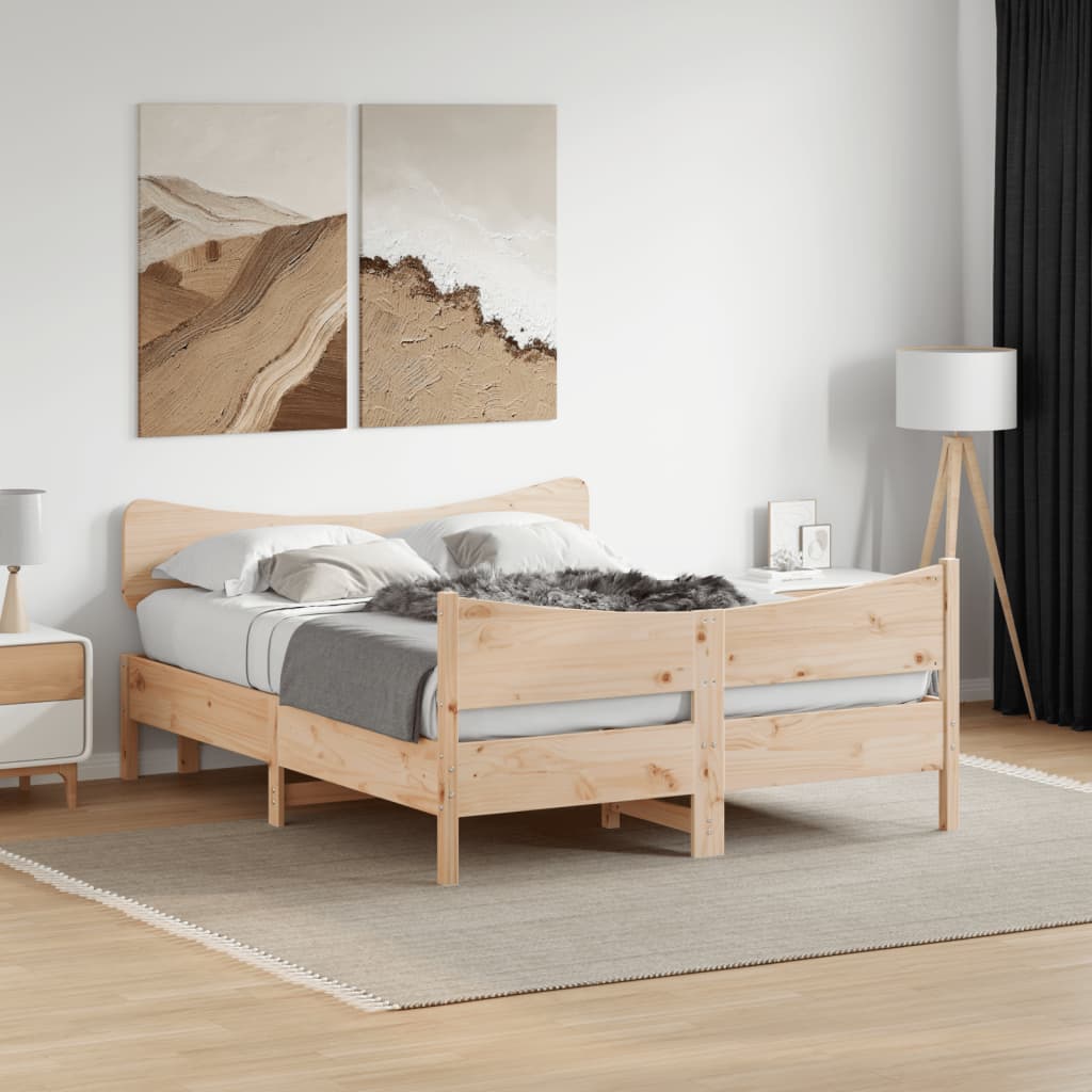 vidaXL Bed Frame without Mattress 160x200 cm Solid Wood Pine