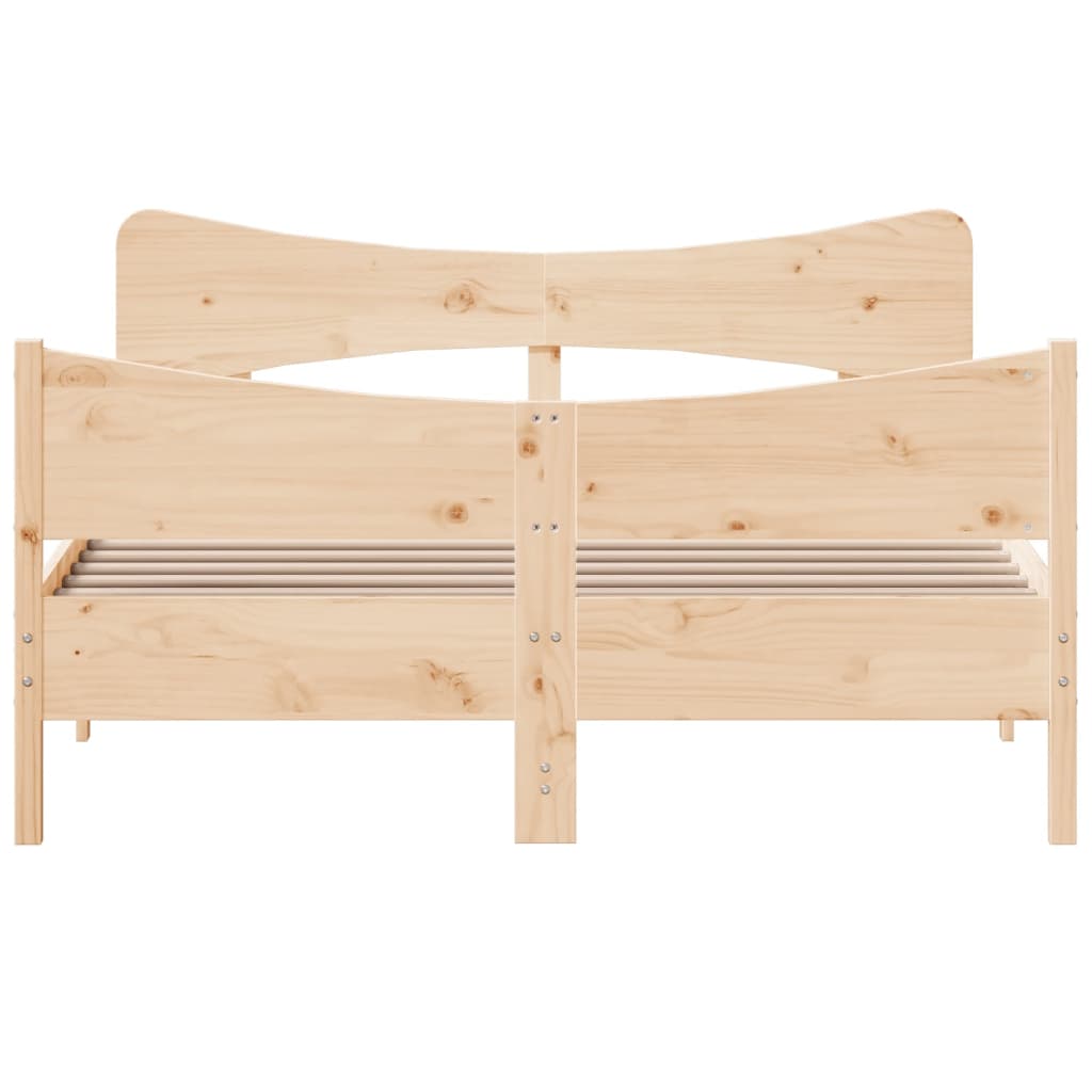 vidaXL Bed Frame without Mattress 160x200 cm Solid Wood Pine