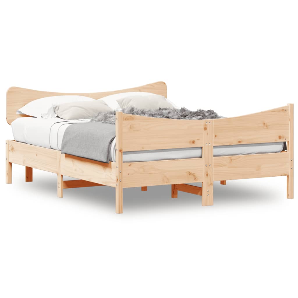 vidaXL Bed Frame without Mattress 160x200 cm Solid Wood Pine