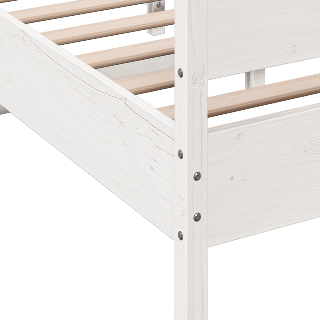 vidaXL Bed Frame without Mattress White 160x200 cm Solid Wood Pine