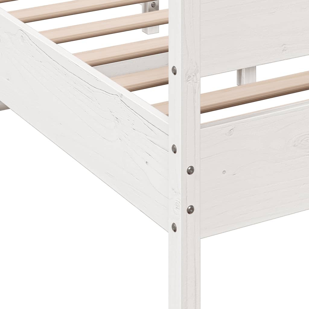 vidaXL Bed Frame without Mattress White 140x200 cm Solid Wood Pine