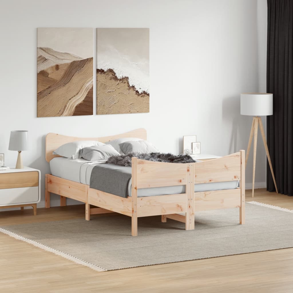 vidaXL Bed Frame without Mattress 120x200 cm Solid Wood Pine