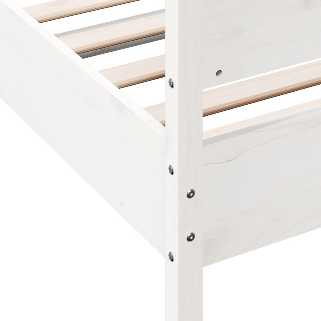 vidaXL Bed Frame without Mattress White 100x200 cm Solid Wood Pine