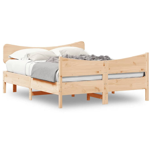 vidaXL Bed Frame without Mattress 140x190 cm Solid Wood Pine