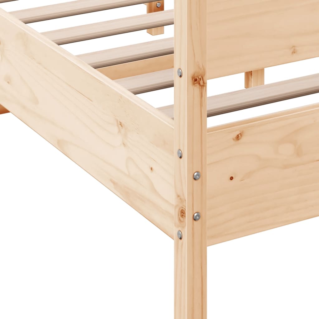 vidaXL Bed Frame without Mattress 135x190 cm Double Solid Wood Pine