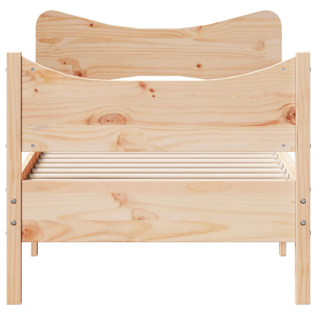 vidaXL Bed Frame without Mattress 75x190 cm Small Single Solid Wood Pine