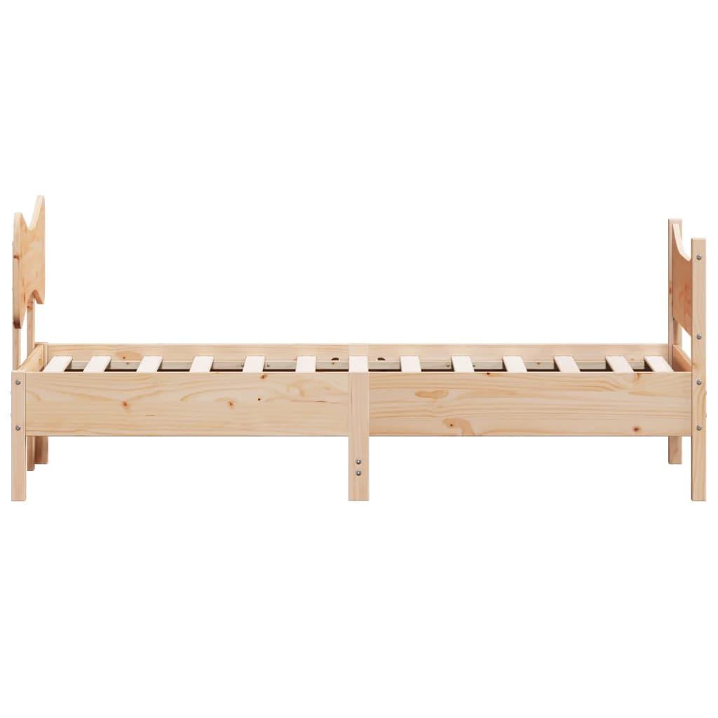 vidaXL Bed Frame without Mattress 75x190 cm Small Single Solid Wood Pine