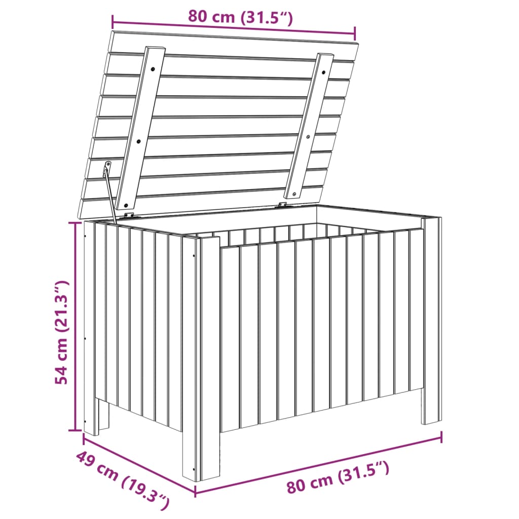 vidaXL Storage Box with Lid RANA 80x49x54 cm Solid Wood Pine