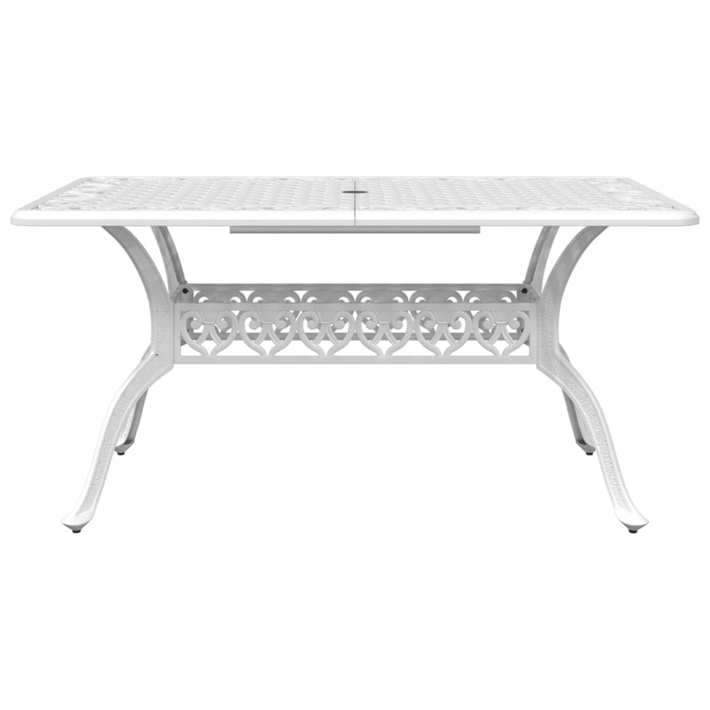 Garden Dining Set | White | Cast Aluminium | 5 Piece | Durable