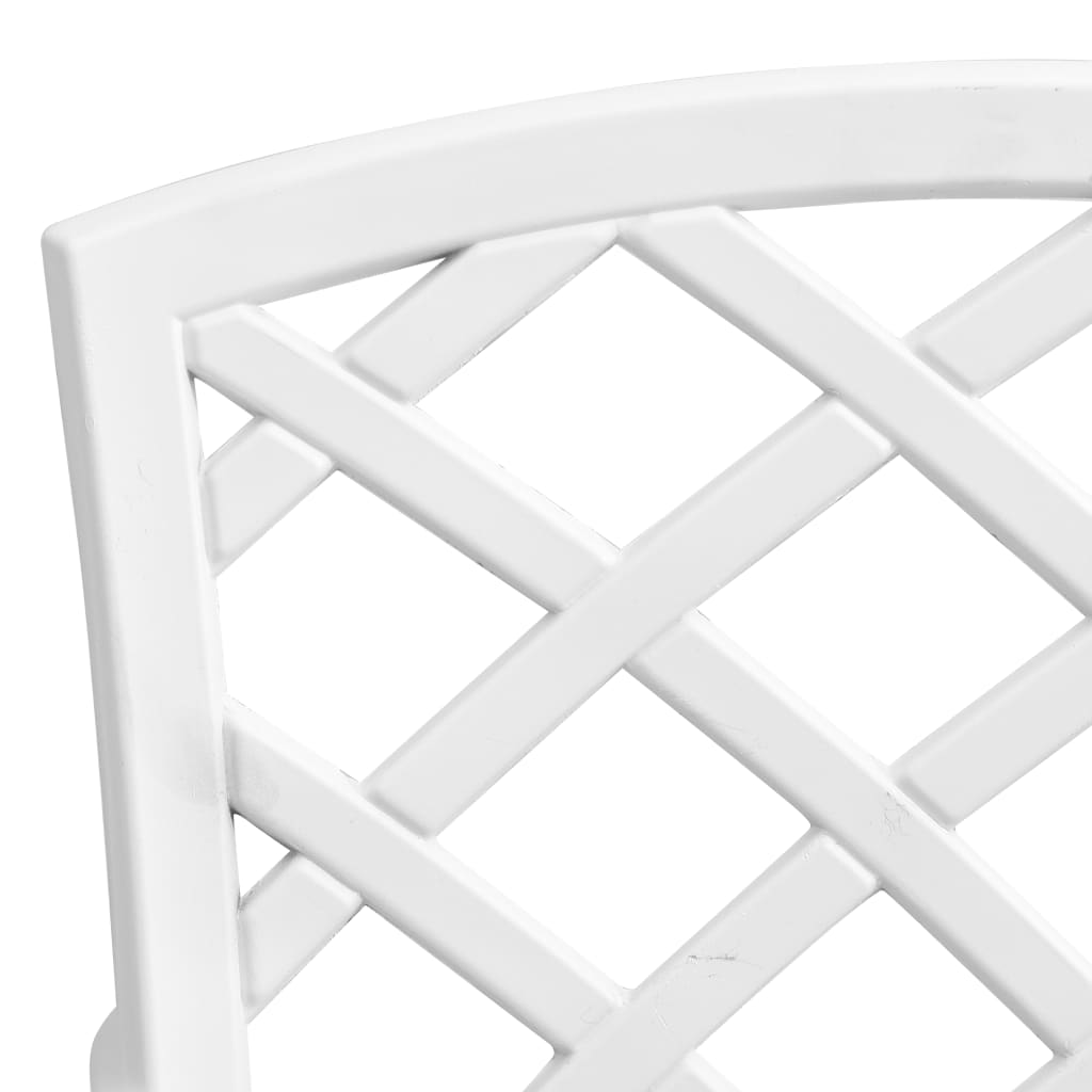 Garden Dining Set | White | Cast Aluminium | 5 Piece | Durable