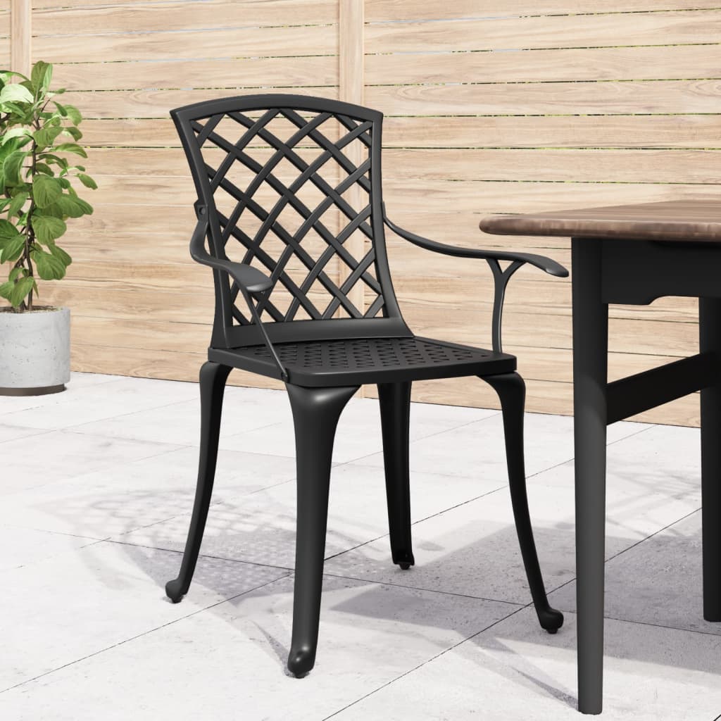 Garden Chair | Black | Cast aluminium | Medium | Durable | Garden Chair