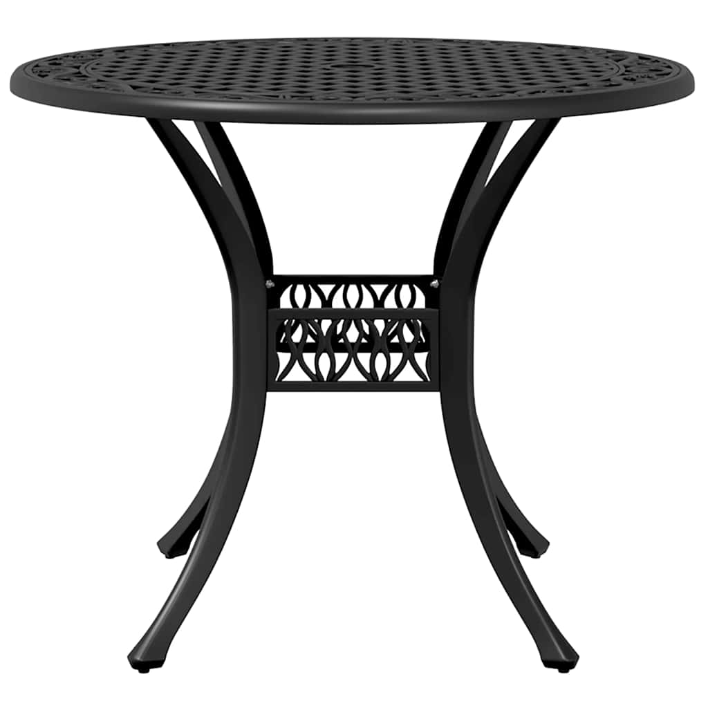3 Piece Bistro Set Black Cast Aluminium