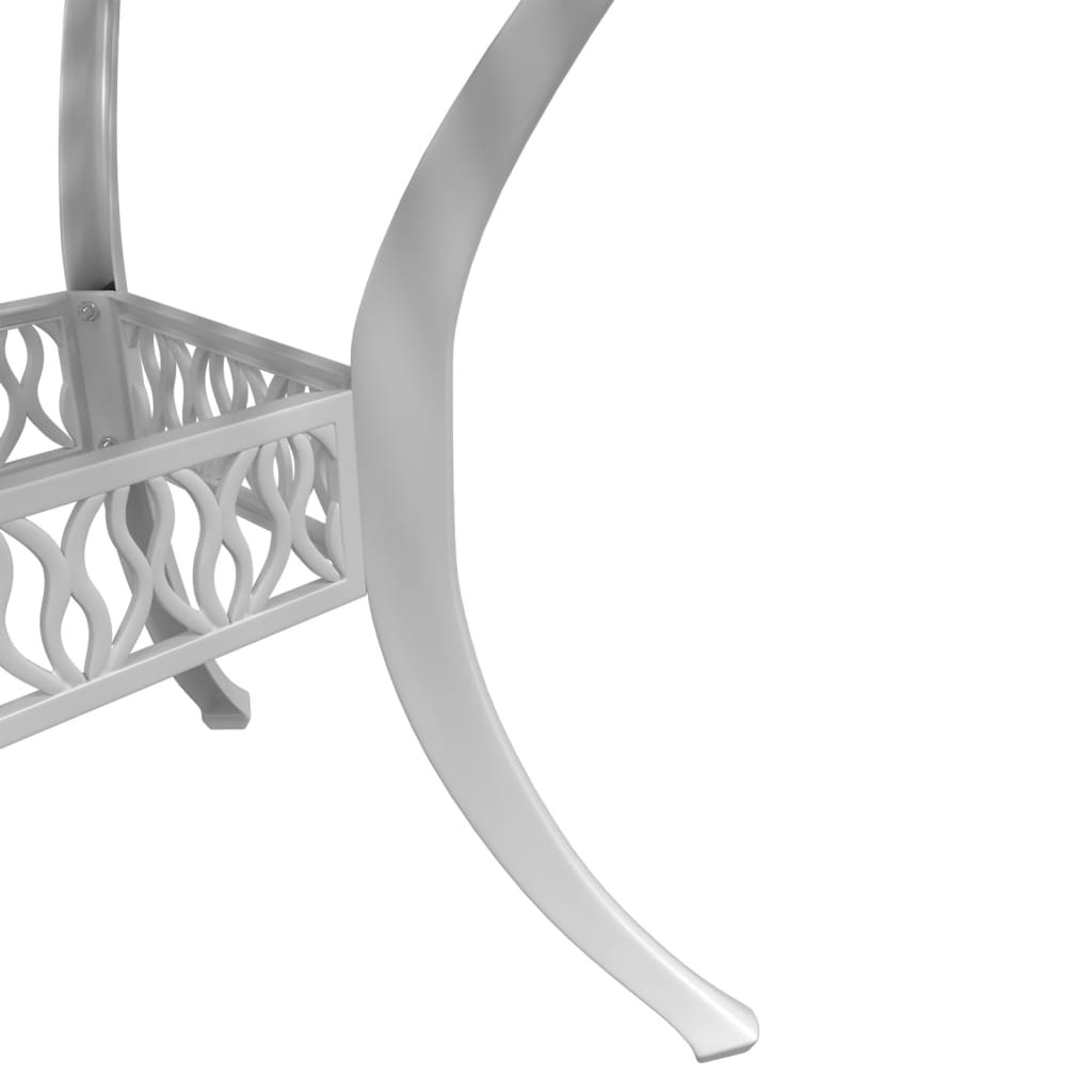 Garden Dining Set | White | Cast Aluminium | 5 Piece Set |  Ergonomic
