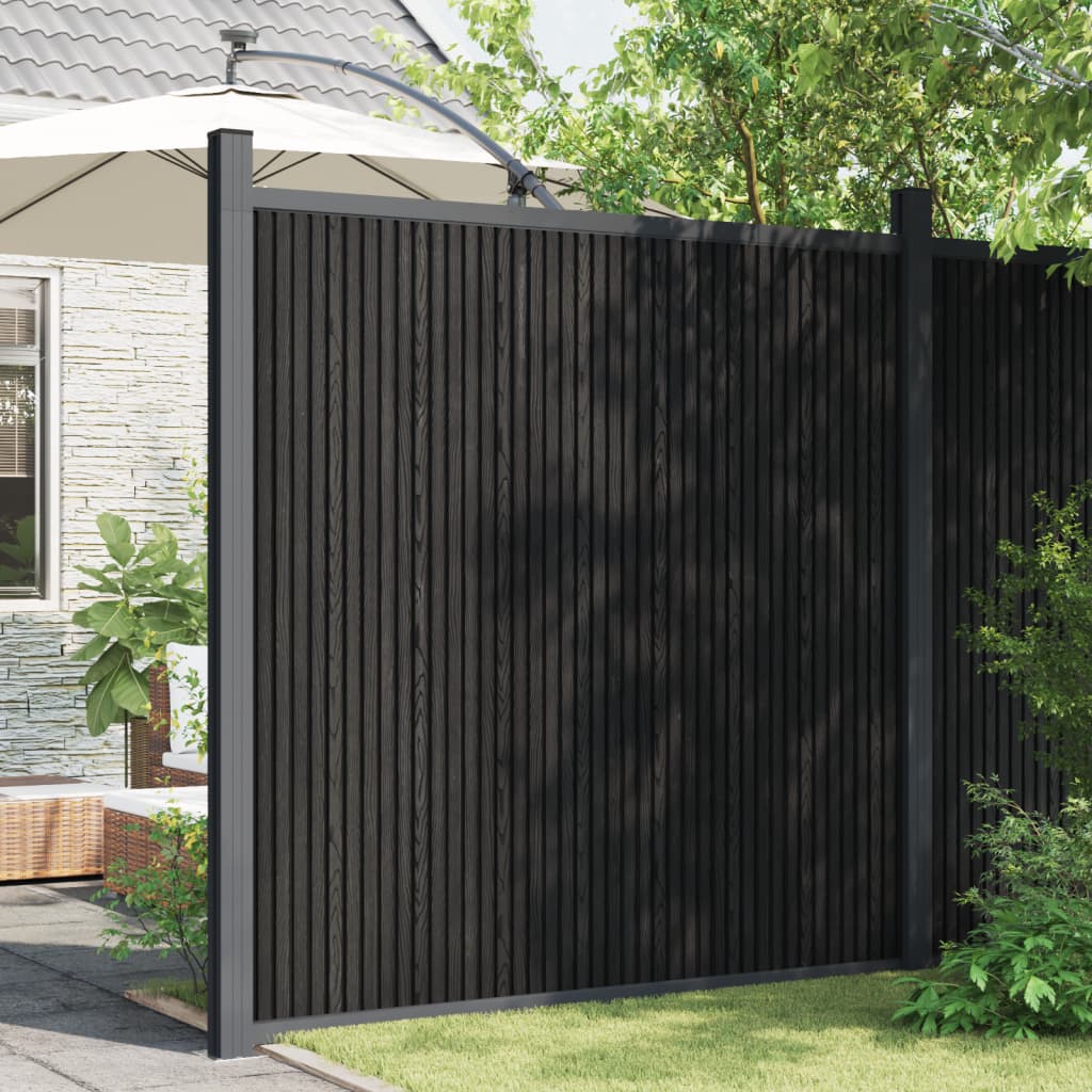 vidaXL Fence Panel WPC Grey 173x186 cm