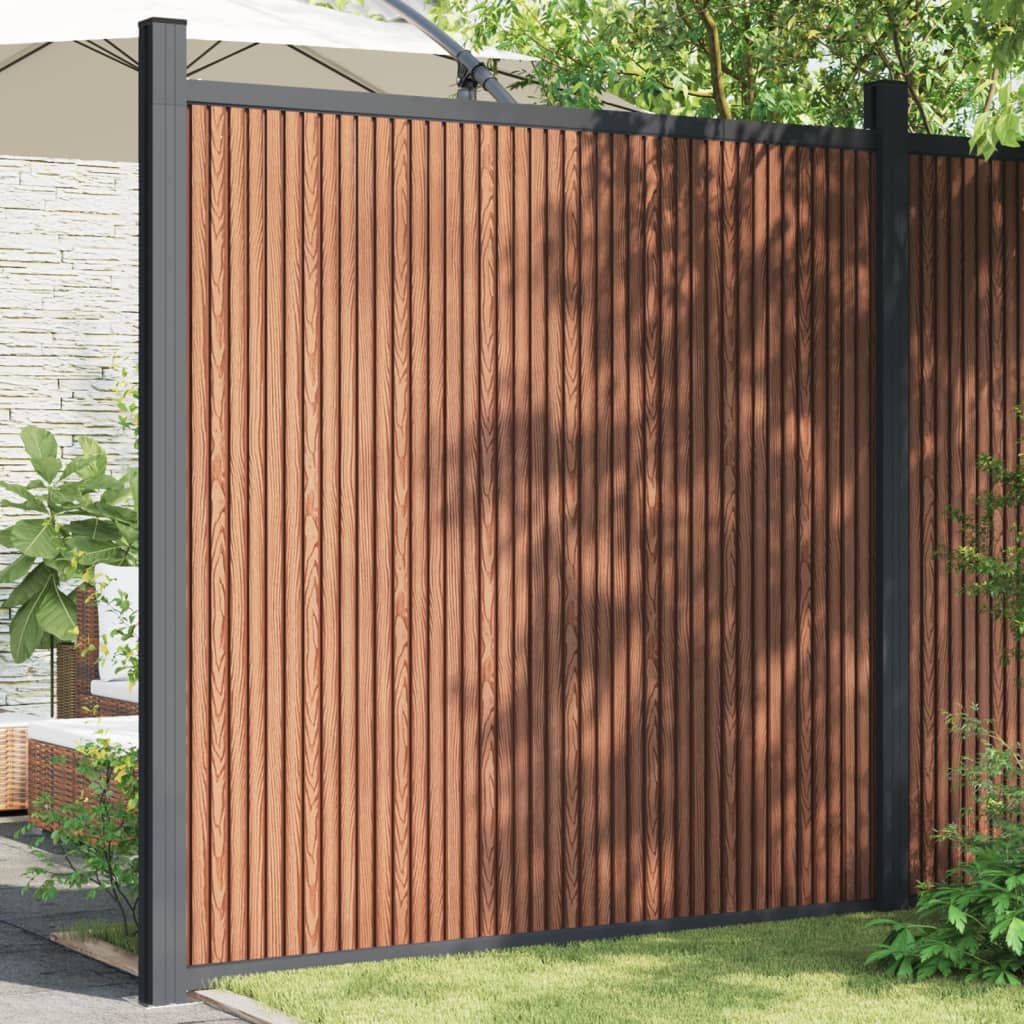 vidaXL Fence Panel WPC Brown 180x186 cm