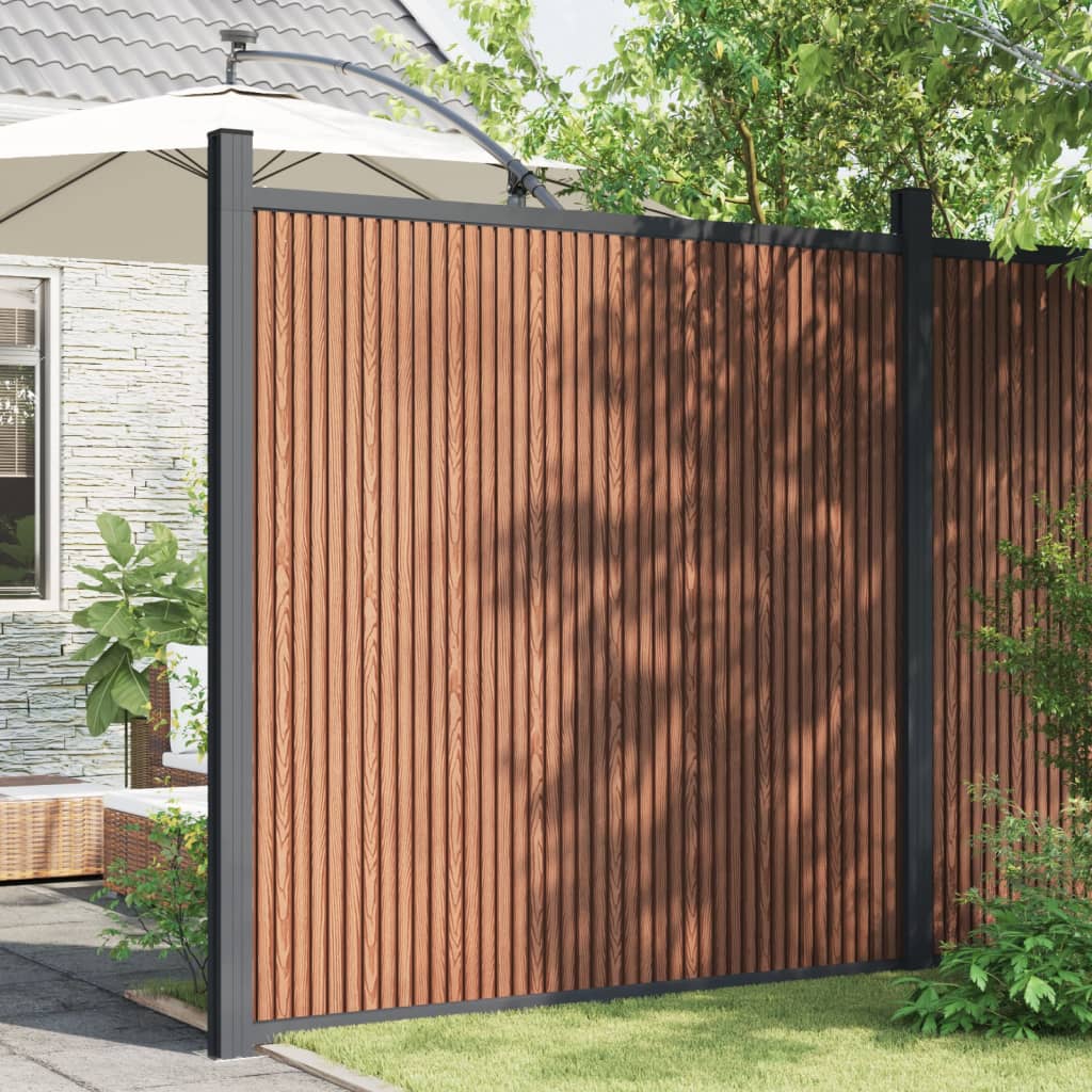 vidaXL Fence Panel WPC Brown 180x186 cm