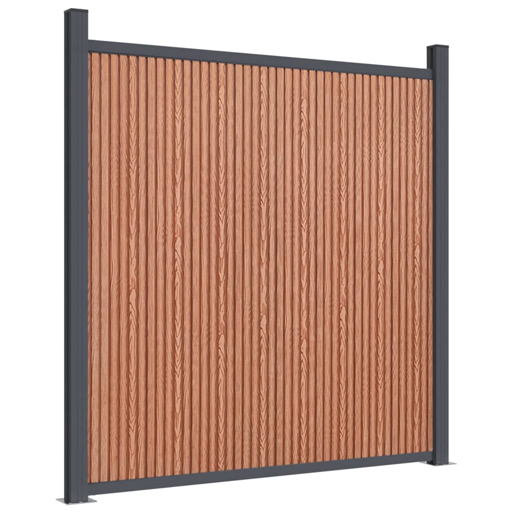 Fence Panel WPC Brown 180x186 cm